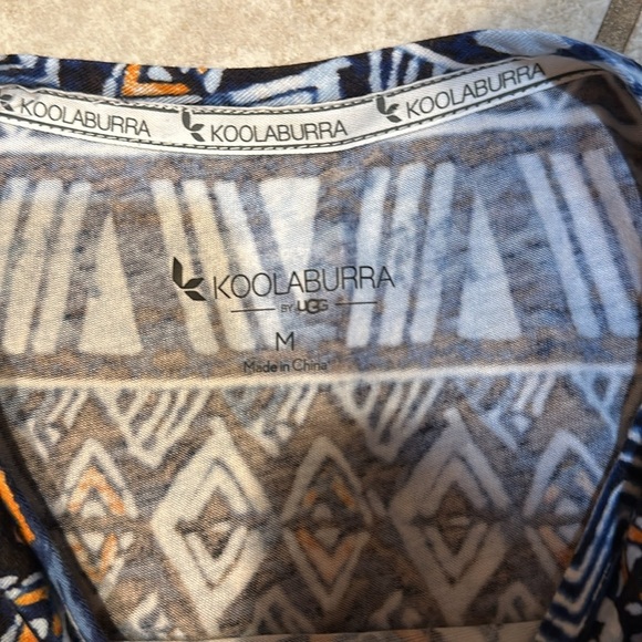 Koolaburra by Ugg Blue Printed Sleeveless Knit Maxi Dress M - Picture 3 of 7